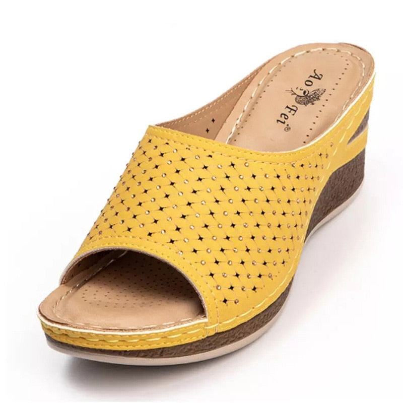 Womens Open Toe Wedge Sandals