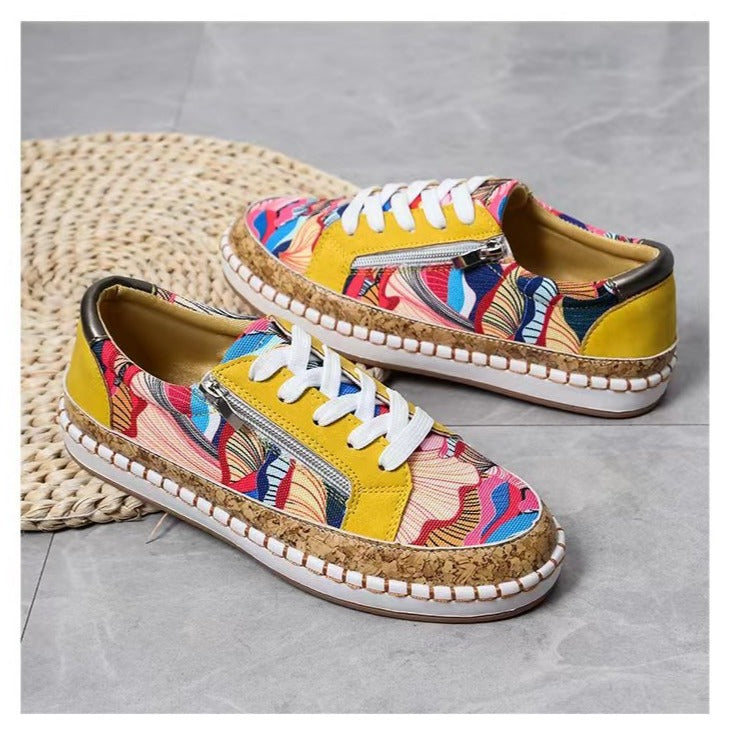 Gemakkelijke trainers met bloemen