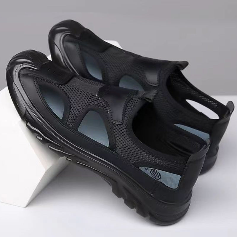 Sandalen van netleer voor heren