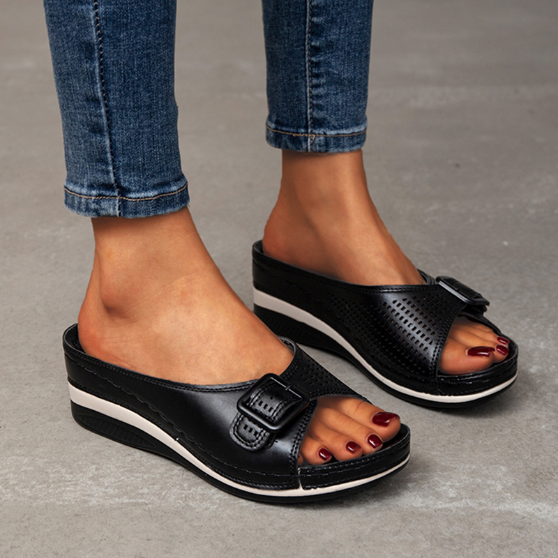 Casual schoenen met open teen