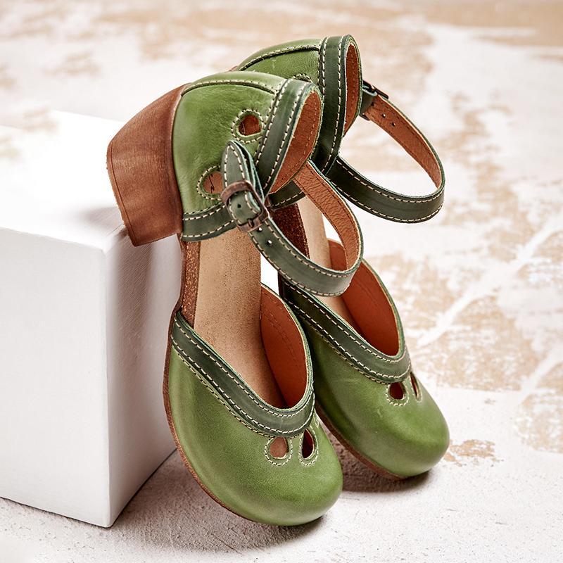 Comfortabele orthopedische sandalen met lage hak