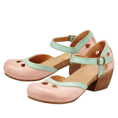 Comfortabele orthopedische sandalen met lage hak