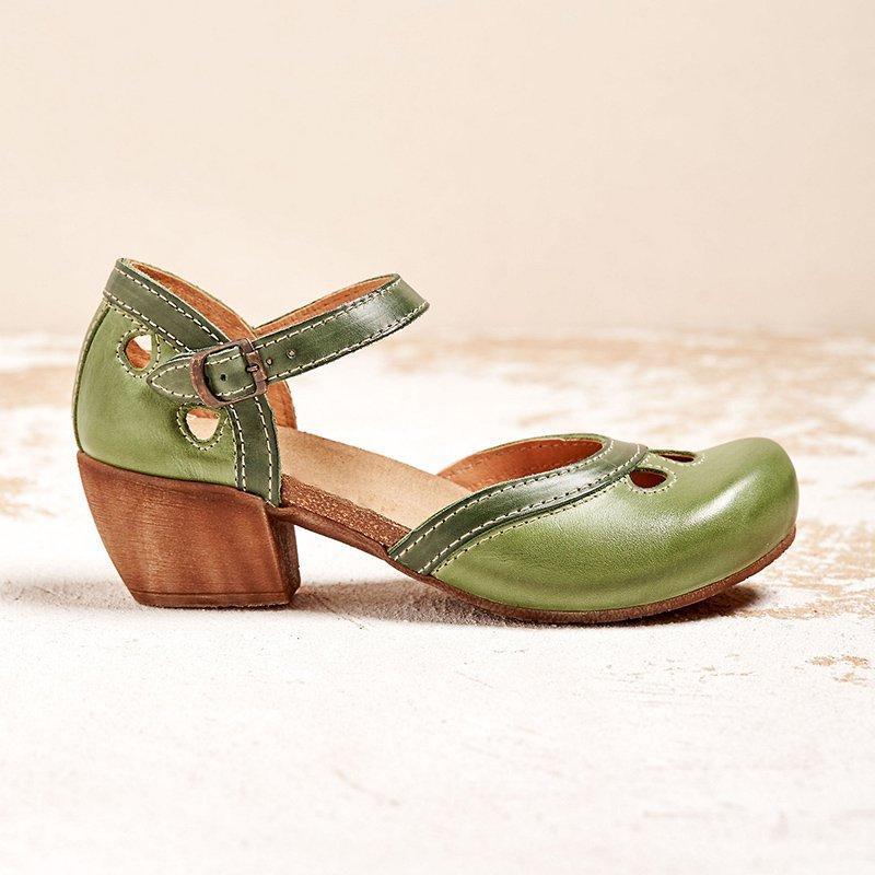 Comfortabele orthopedische sandalen met lage hak