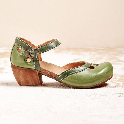 Comfortabele orthopedische sandalen met lage hak