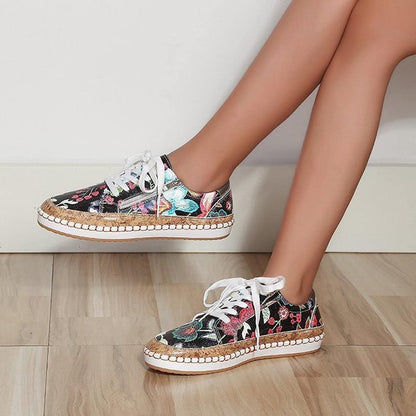 Gemakkelijke trainers met bloemen