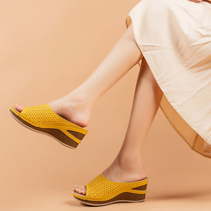 Womens Open Toe Wedge Sandals