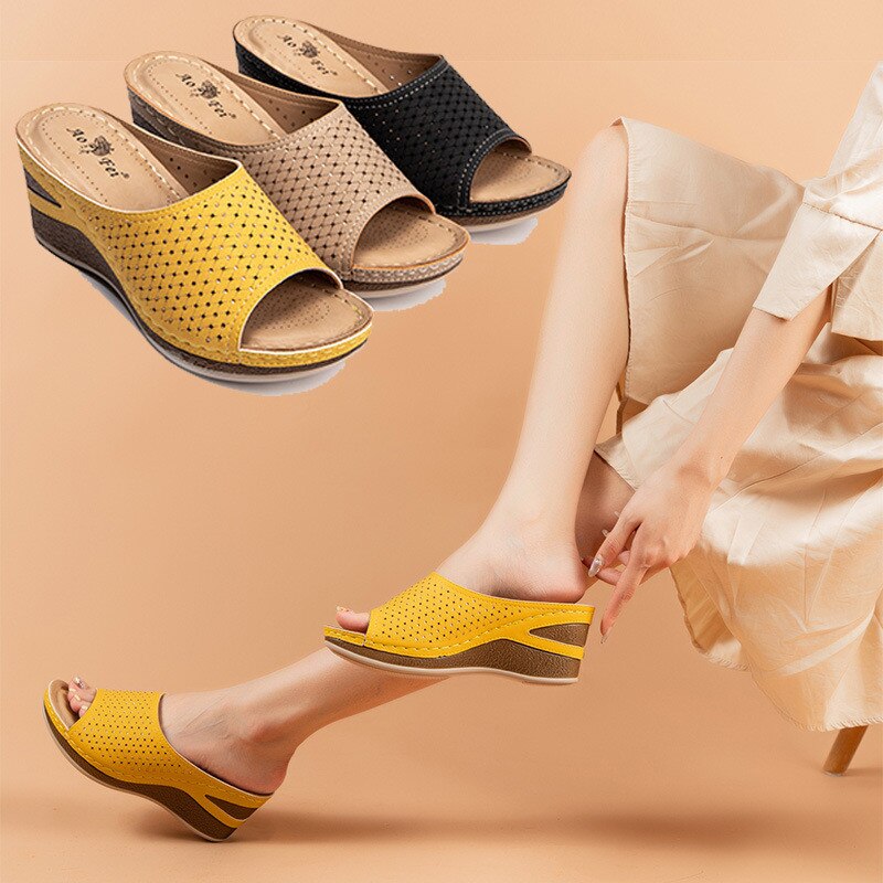 Womens Open Toe Wedge Sandals