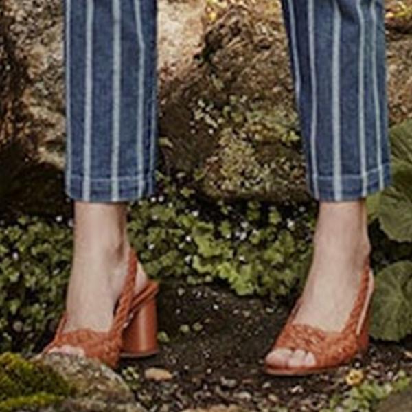 Elegante hoge hakken vintage sandalen