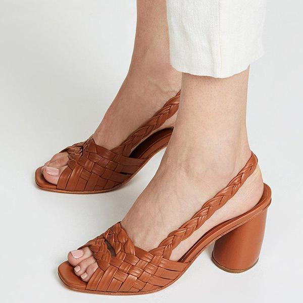 Elegante hoge hakken vintage sandalen
