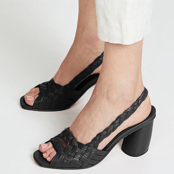Elegante hoge hakken vintage sandalen