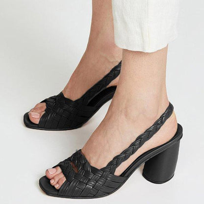 Elegante hoge hakken vintage sandalen
