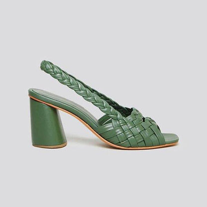 Elegante hoge hakken vintage sandalen