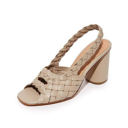 Elegante hoge hakken vintage sandalen