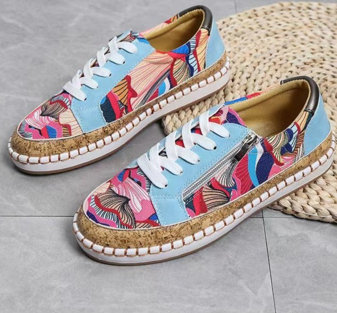 Gemakkelijke trainers met bloemen
