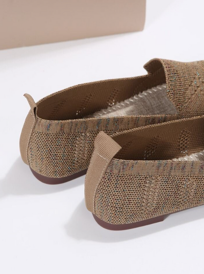 Platte damesschoenen van ademend netmateriaal