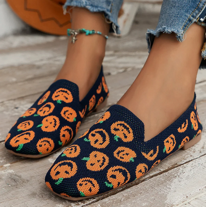 Platte damesschoenen van ademend netmateriaal