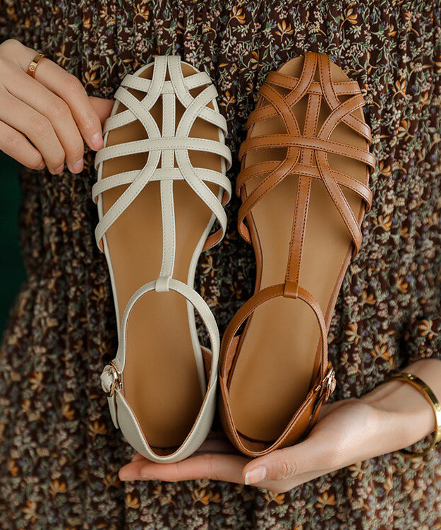 Sandalen van rundleer
