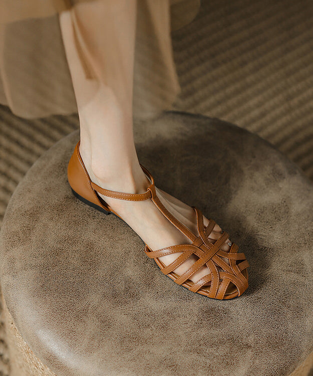 Sandalen van rundleer