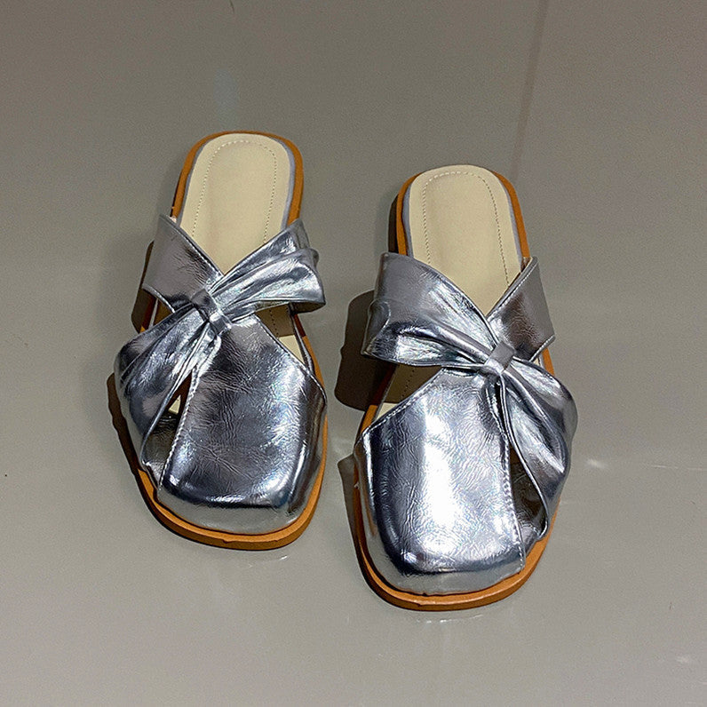 Square-Toe Gesloten-Teen Sandalen
