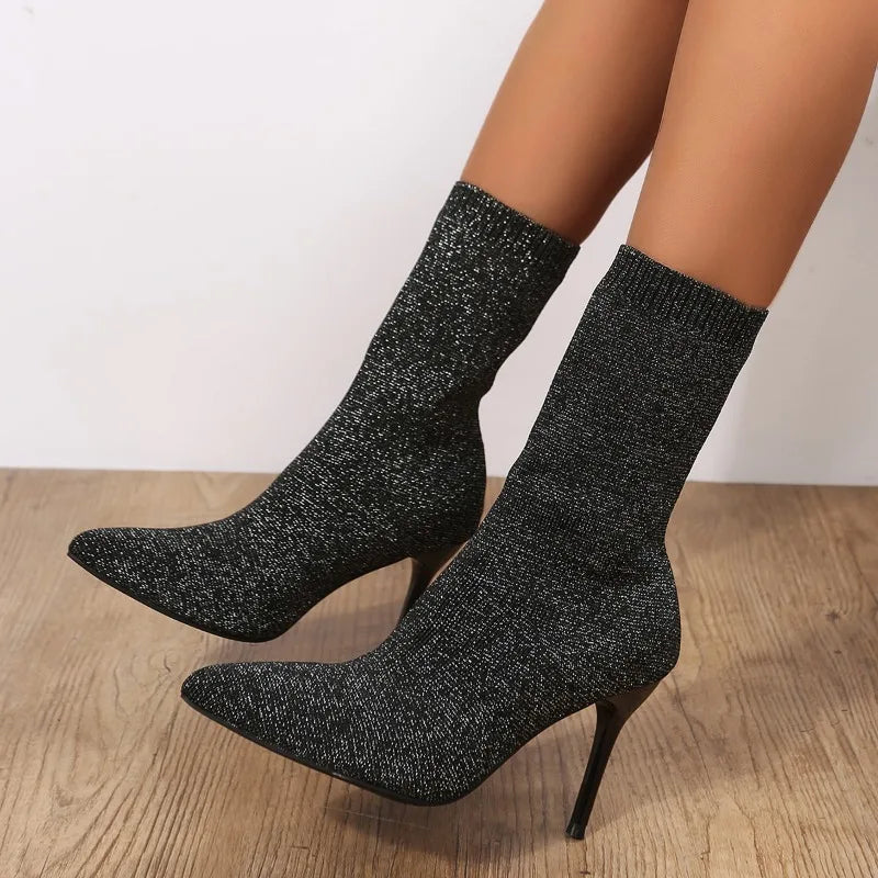 Perla® | Sexy high heel sock boots