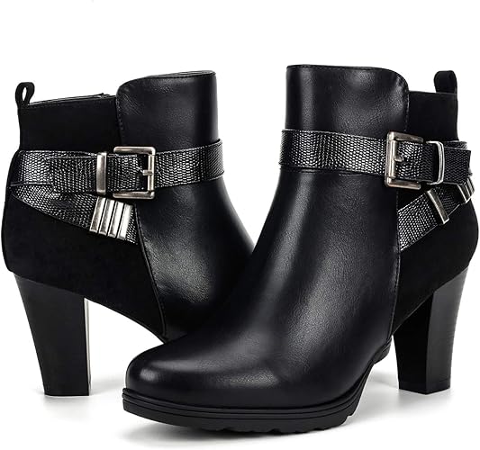 Savannah® | Women's ankle boots with zip and chunky heel