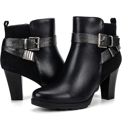 Savannah® | Women's ankle boots with zip and chunky heel