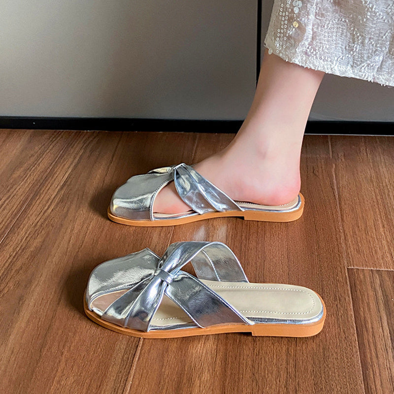 Square-Toe Gesloten-Teen Sandalen