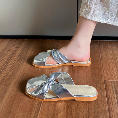 Square-Toe Gesloten-Teen Sandalen