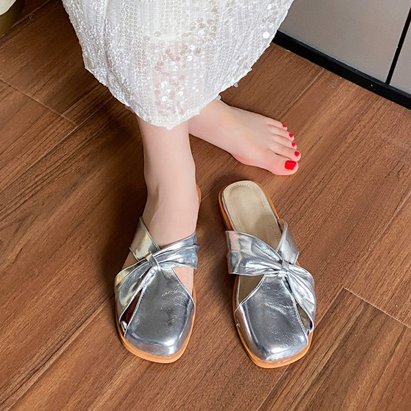 Square-Toe Gesloten-Teen Sandalen