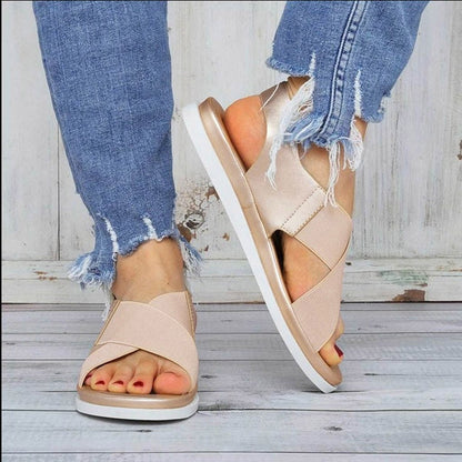 Comfortabele minimalistische platte sandalen