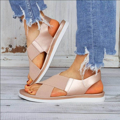 Comfortabele minimalistische platte sandalen