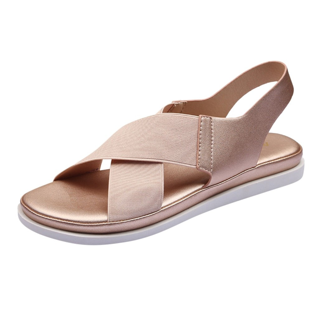 Comfortabele minimalistische platte sandalen