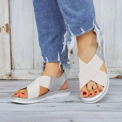 Comfortabele minimalistische platte sandalen