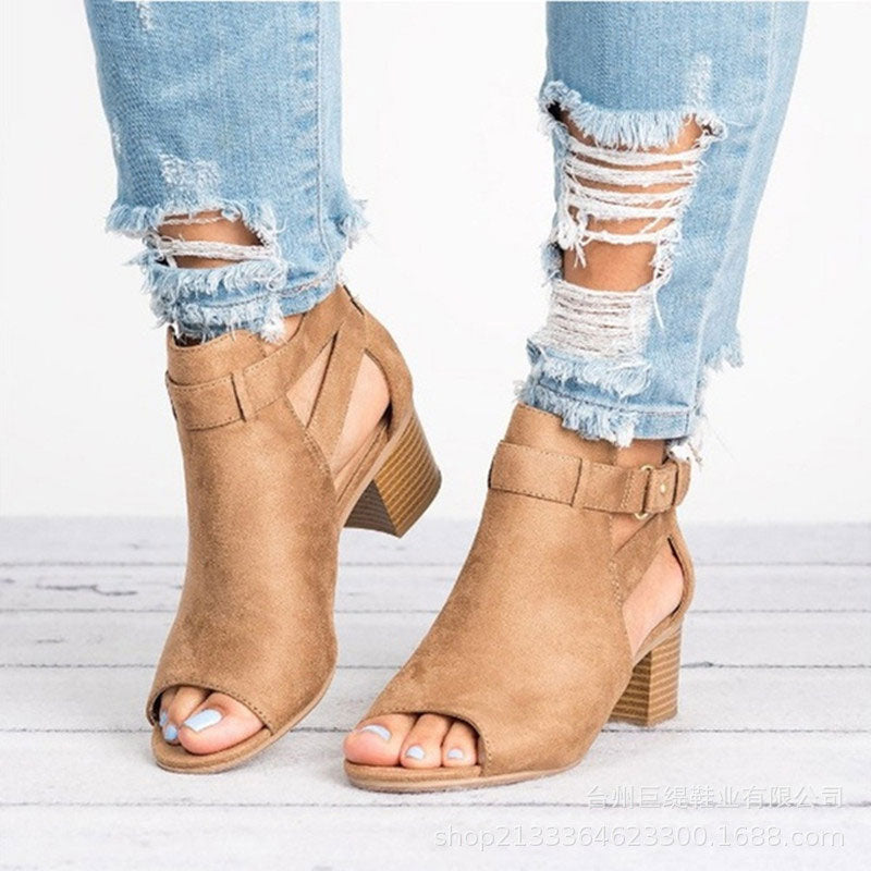 Peep Toe Hooggehakte Laarzen