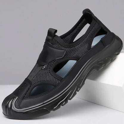 Sandalen van netleer voor heren