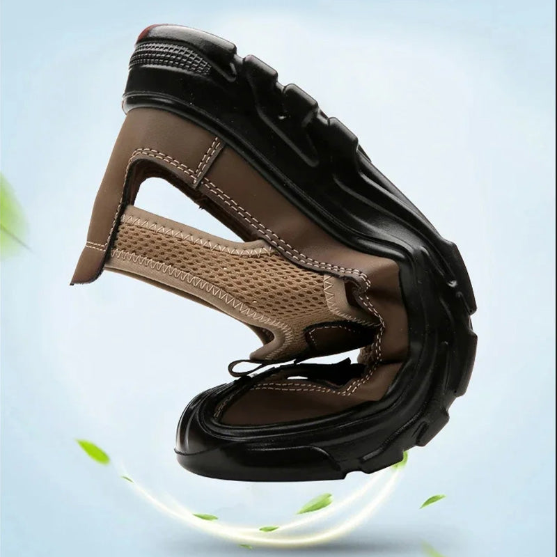 Sandalen van netleer voor heren