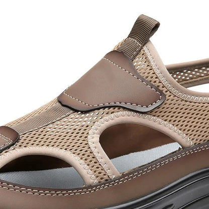Sandalen van netleer voor heren