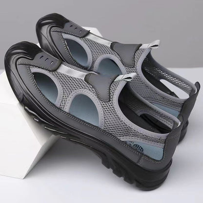 Sandalen van netleer voor heren
